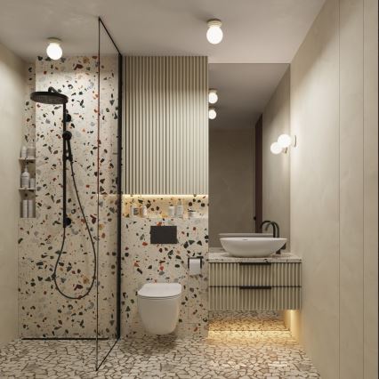 Kúpeľňové nástenné svietidlo ZORI 1xG9/8W/230V IP44 béžové