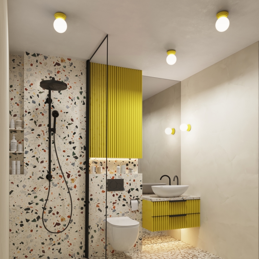 Kúpeľňové nástenné svietidlo ZORI 1xG9/8W/230V IP44 žlté