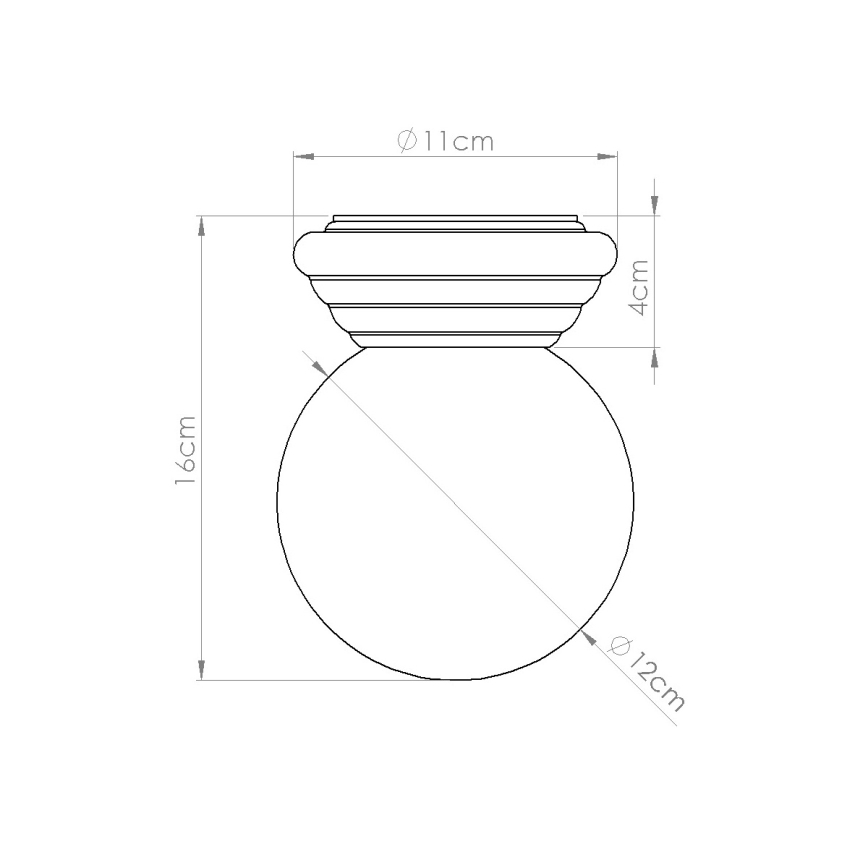 Kúpeľňové stropné svietidlo ZORI 1xG9/8W/230V, priemer 12 cm, IP44, žlté