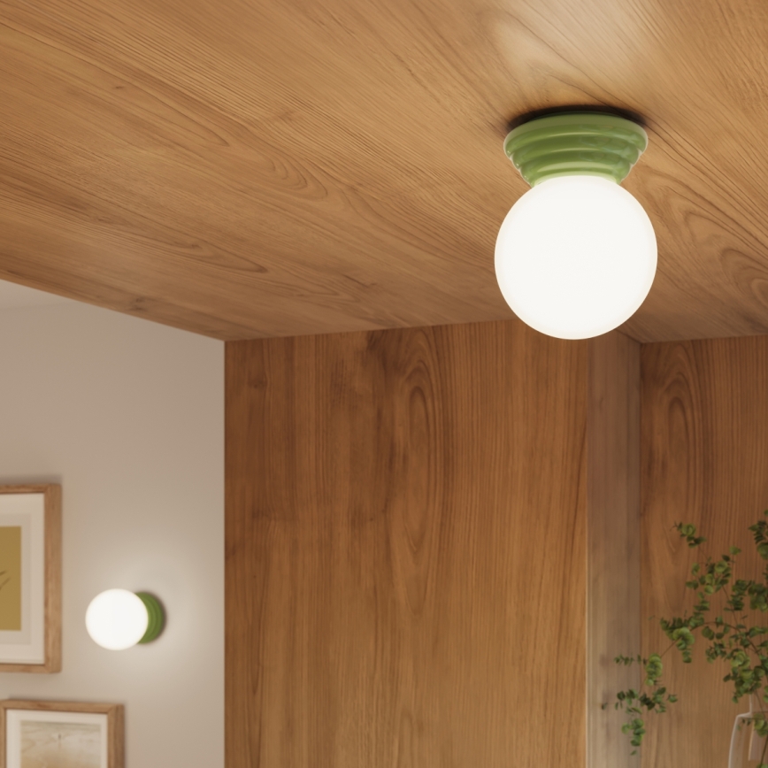 Kúpeľňové stropné svietidlo ZORI 1xG9/8W/230V pr. 12 cm IP44 zelené