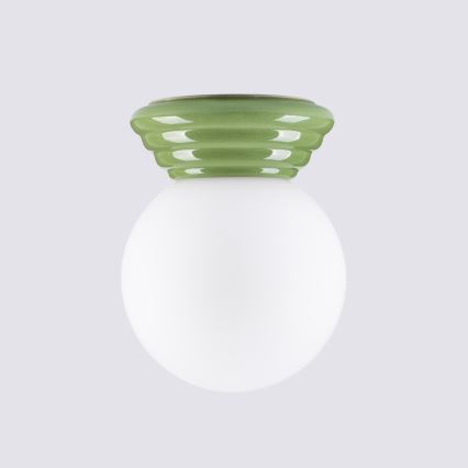 Kúpeľňové stropné svietidlo ZORI 1xG9/8W/230V pr. 12 cm IP44 zelené