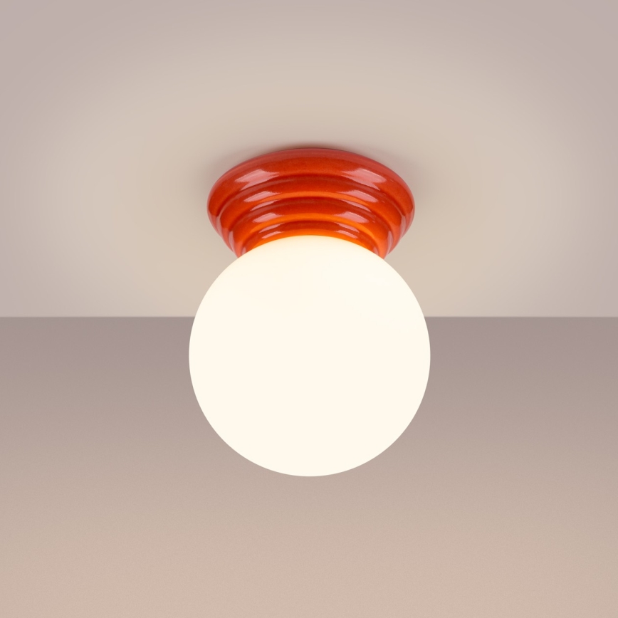 Kúpeľňové stropné svietidlo ZORI 1xG9/8W/230V pr. 12 cm IP44 ružová