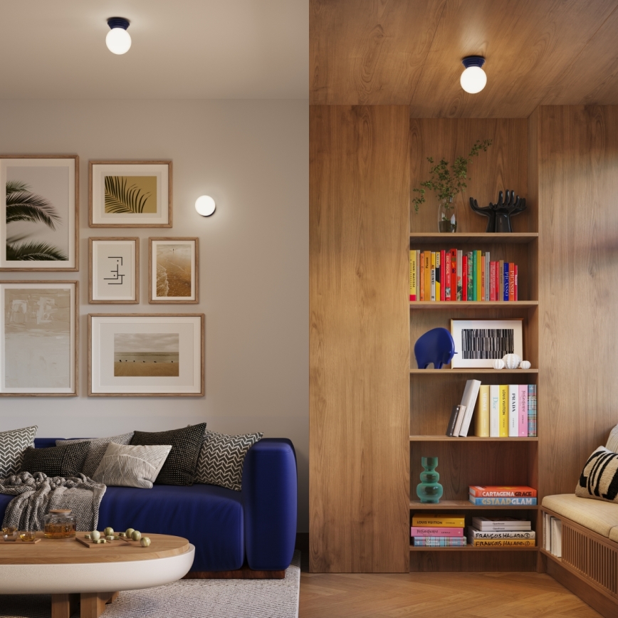 Kúpeľňové stropné svietidlo ZORI 1xG9/8W/230V priemer 12 cm IP44 modré