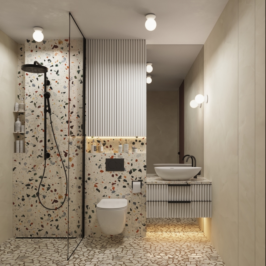 Kúpeľňové stropné svietidlo ZORI 1xG9/8W/230V pr. 12 cm IP44 biela