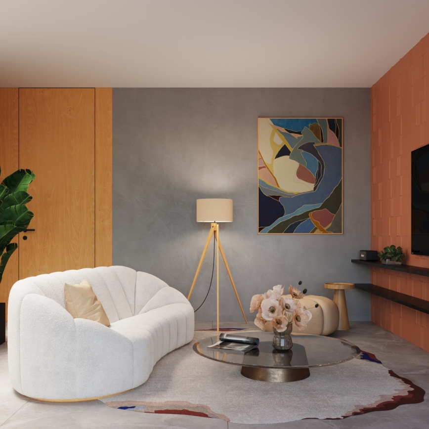 Stojacia lampa NATT 1xE27/15W/230V taupe