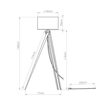 Stojacia lampa NATT 1xE27/15W/230V biela