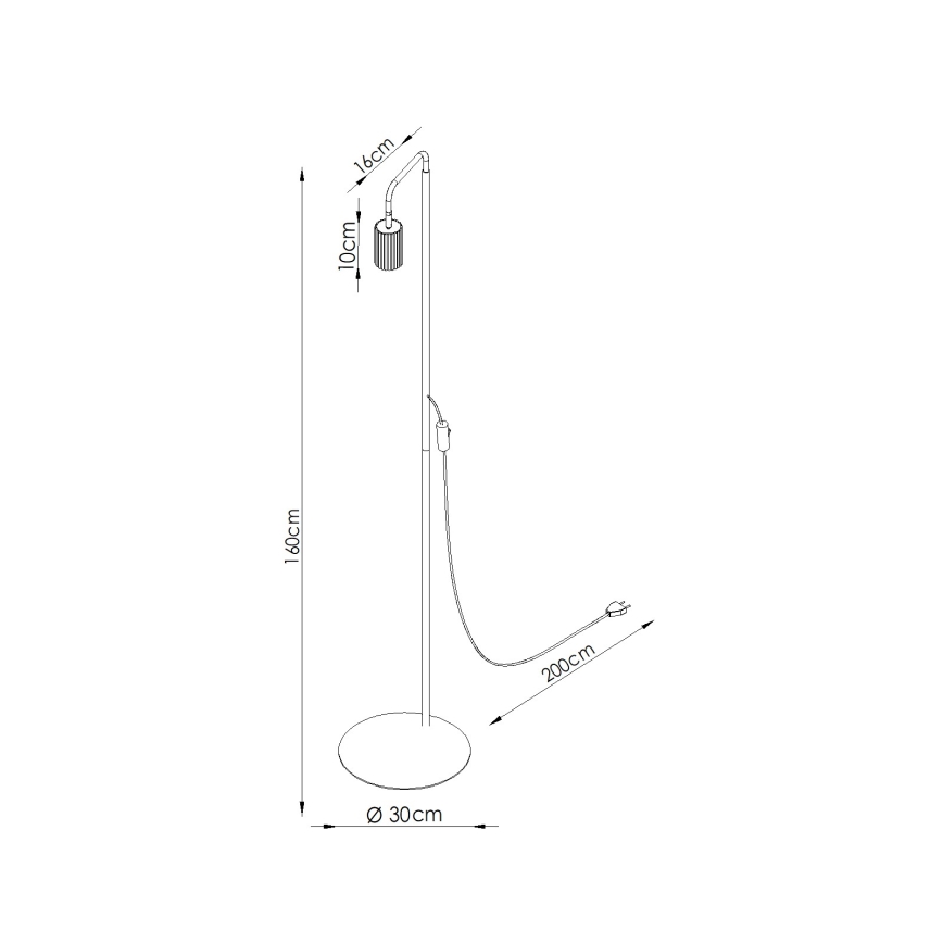 Stojacia lampa KARBON 1xGU10/10W/230V biela