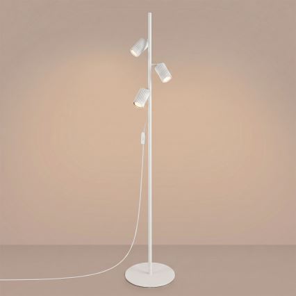 Stojacia lampa KARBON 3xGU10/10W/230V biela
