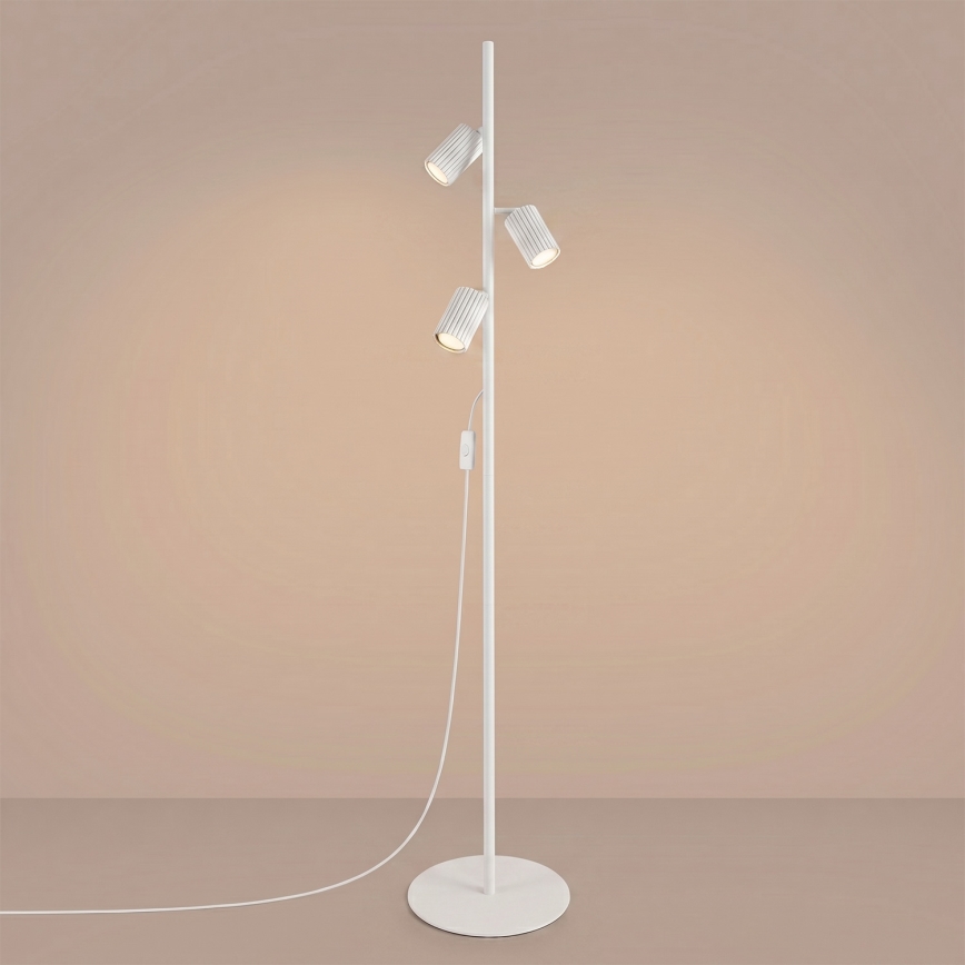 Stojacia lampa KARBON 3xGU10/10W/230V biela