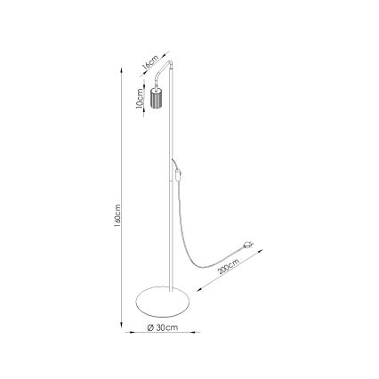 Stojacia lampa KARBON 1xGU10/10W/230V oranžová