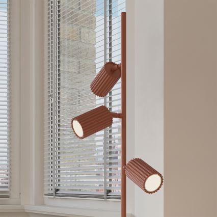 Stojacia lampa KARBON 3xGU10/10W/230V oranžová