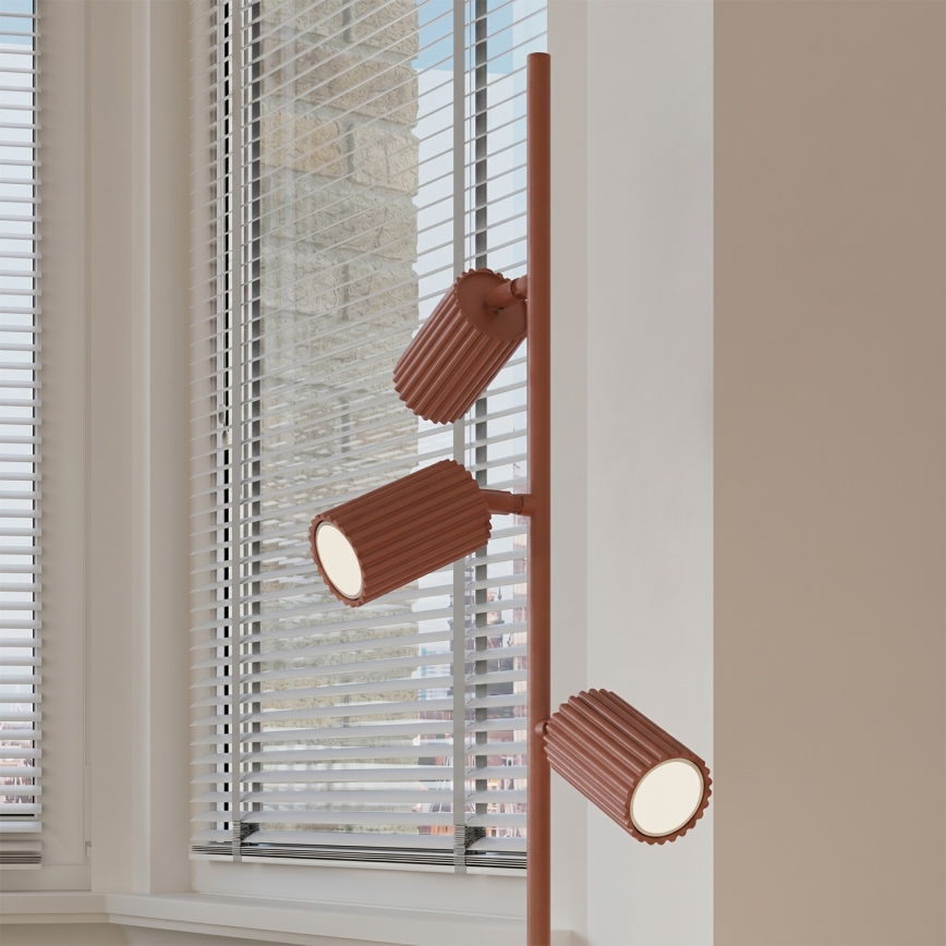 Stojacia lampa KARBON 3xGU10/10W/230V oranžová
