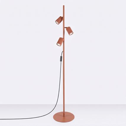 Stojacia lampa KARBON 3xGU10/10W/230V oranžová