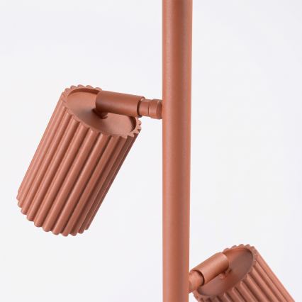 Stojacia lampa KARBON 3xGU10/10W/230V oranžová