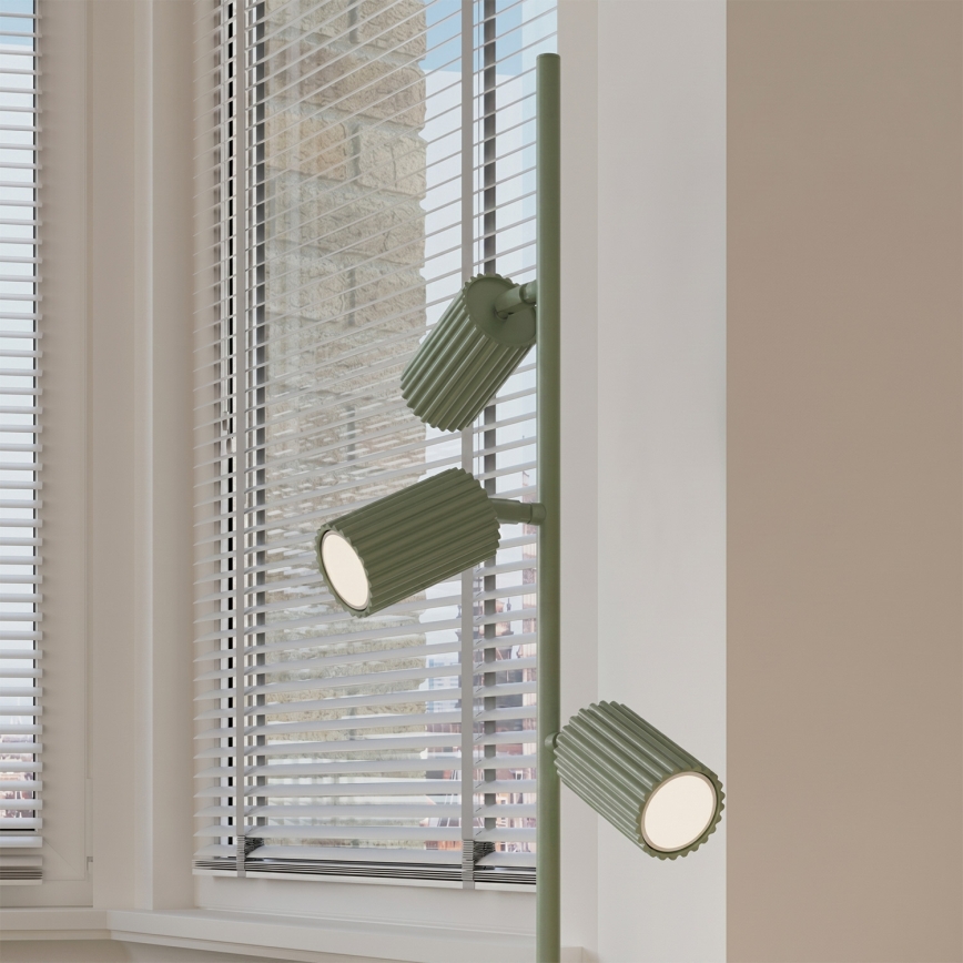 Stojacia lampa KARBON 3xGU10/10W/230V zelená