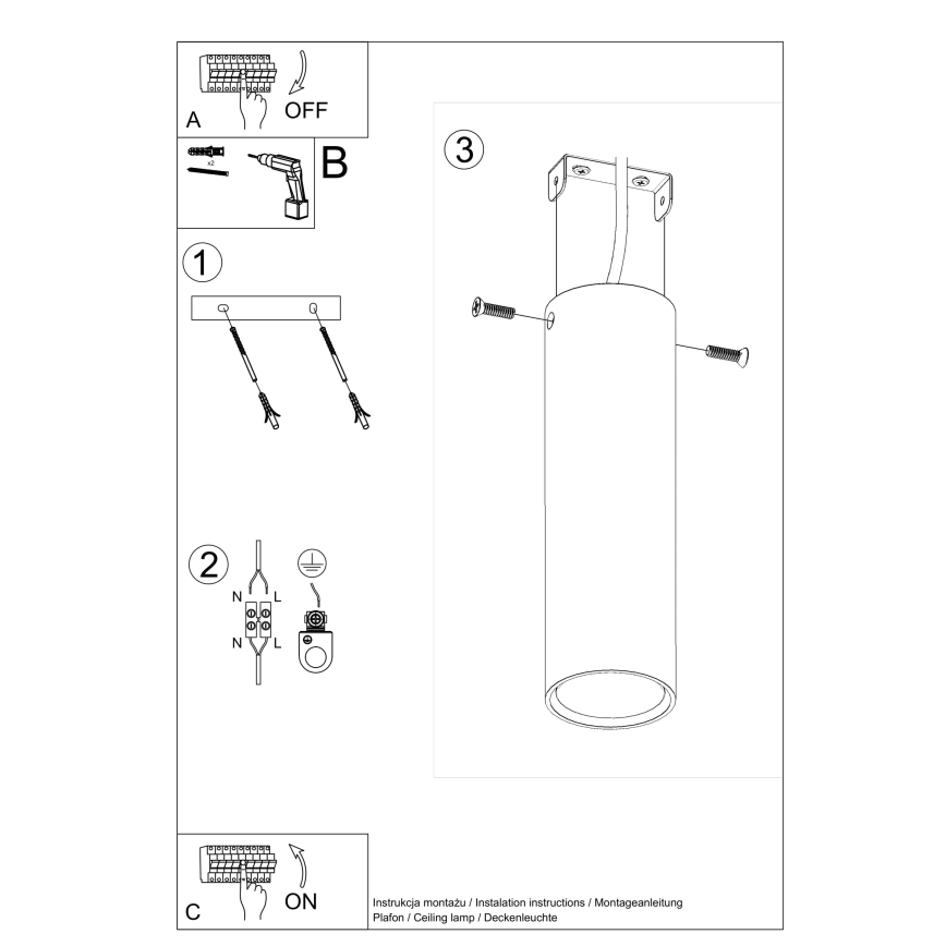 Bodové svietidlo LAGOS 1xGU10/10W/230V 20 cm hnedé