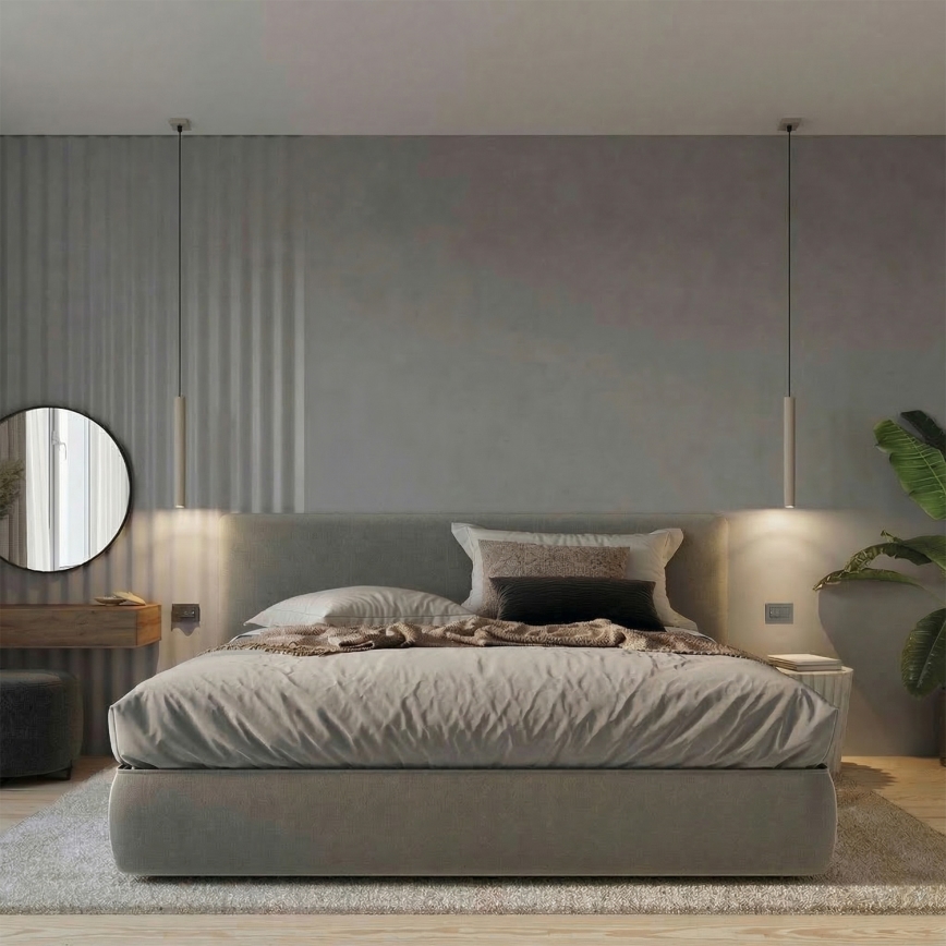 Závesné svietidlo na lanku PASTELO 1xG9/8W/230V taupe