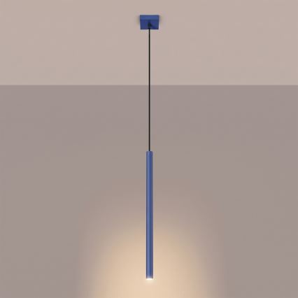 Luster na lanku PASTELO 1xG9/8W/230V modrá