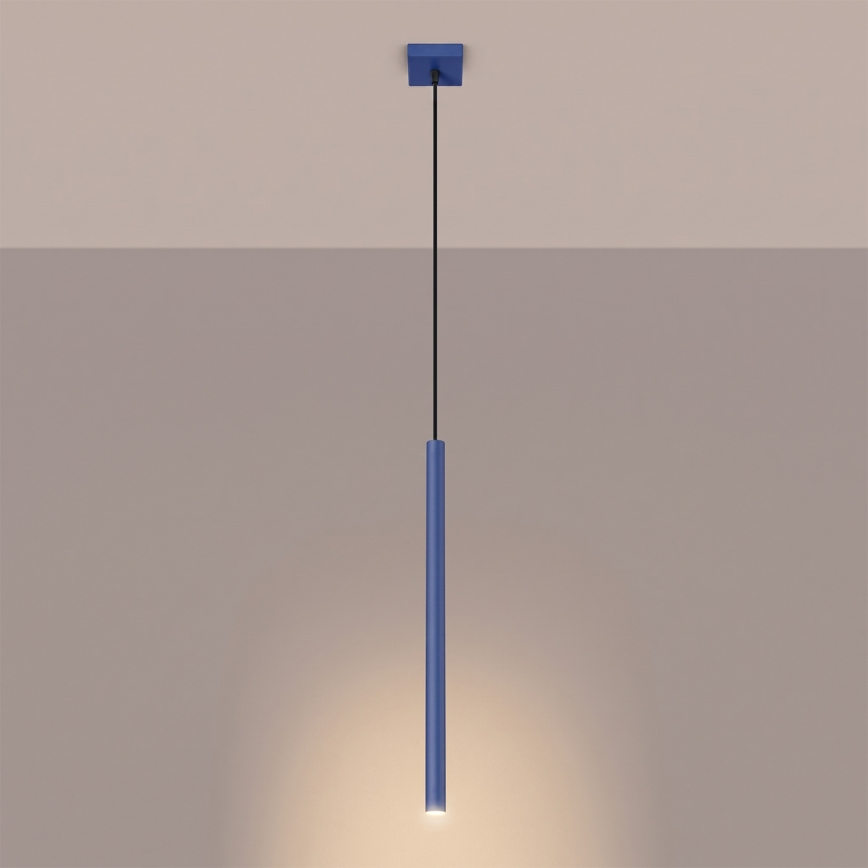 Luster na lanku PASTELO 1xG9/8W/230V modrá