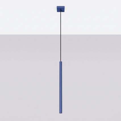 Luster na lanku PASTELO 1xG9/8W/230V modrá