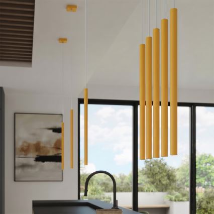 Luster na lanku PASTELO 1xG9/8W/230V žltý
