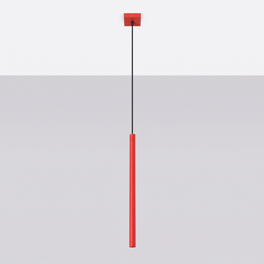 Luster na lanku PASTELO 1xG9/8W/230V červený