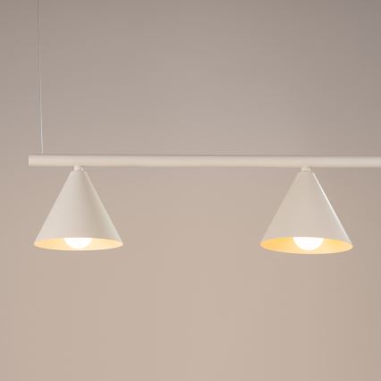 Závesný luster NOX 4xE14/10W/230V krémový
