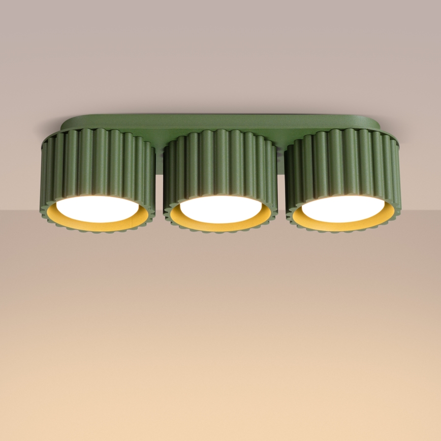 Bodové svietidlo AURA 3xGX53/10W/230V zelené