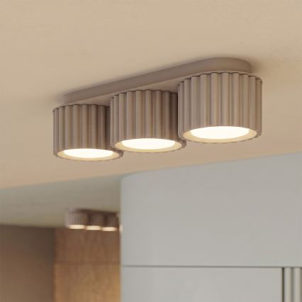 Bodové svietidlo AURA 3xGX53/10W/230V taupe