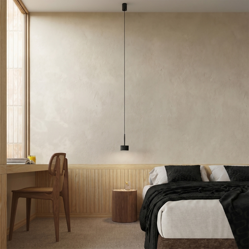 Luster na lanku AURA 1xGX53/10W/230V čierna