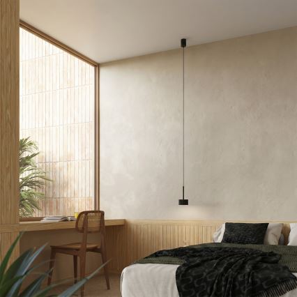 Luster na lanku AURA 1xGX53/10W/230V čierna
