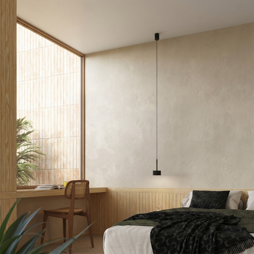 Luster na lanku AURA 1xGX53/10W/230V čierna