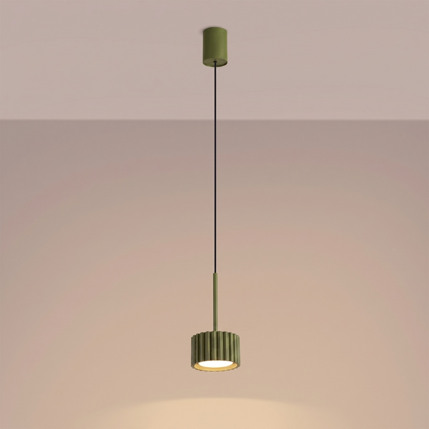 Závesný luster AURA na lanku 1xGX53/10W/230V zelený