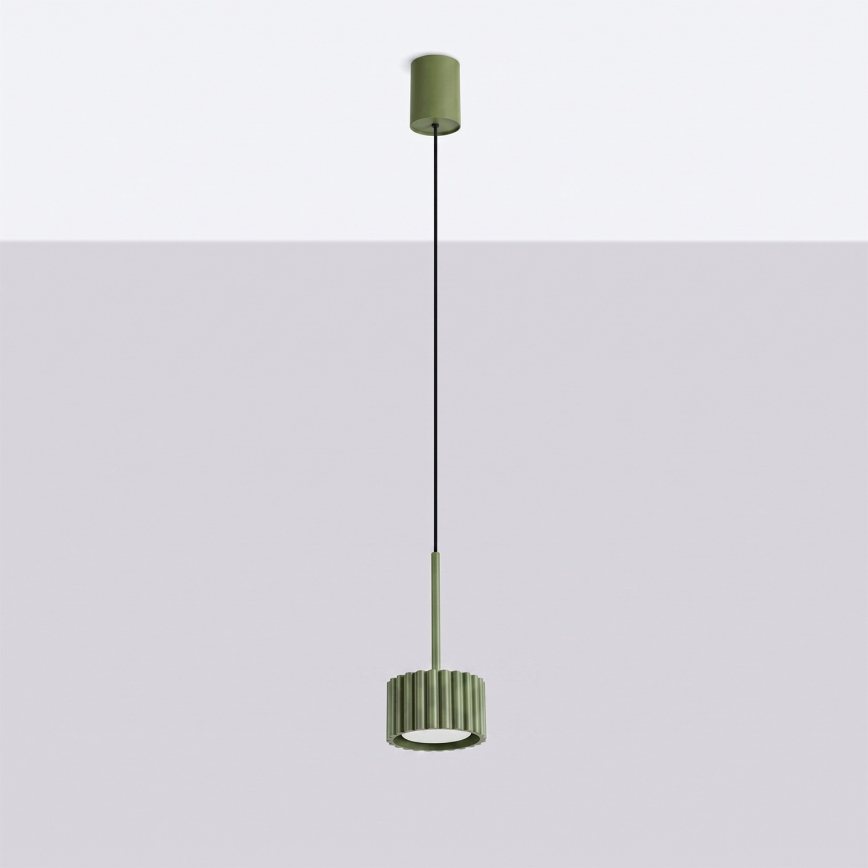 Závesný luster AURA na lanku 1xGX53/10W/230V zelený