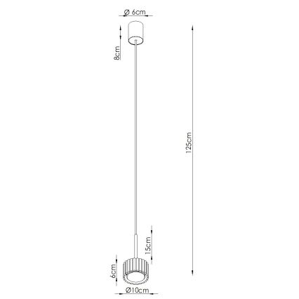 Závesný luster AURA na lanku 1xGX53/10W/230V zelený