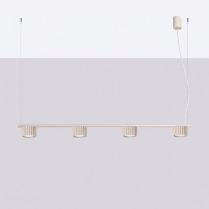 Závesný luster AURA na lanku 4xGX53/10W/230V krémový