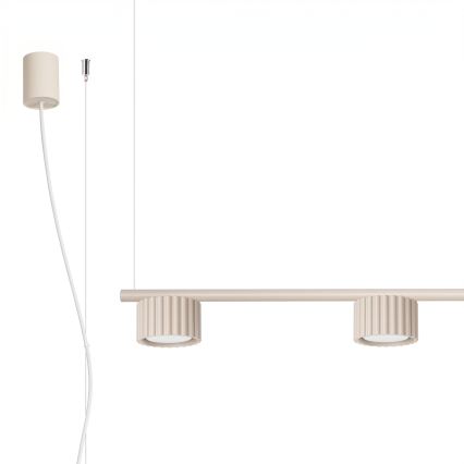 Závesný luster AURA na lanku 4xGX53/10W/230V krémový