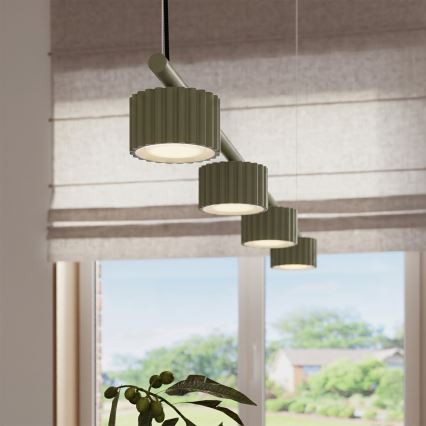 Luster na lanku AURA 4xGX53/10W/230V zelený