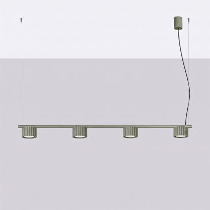 Luster na lanku AURA 4xGX53/10W/230V zelený