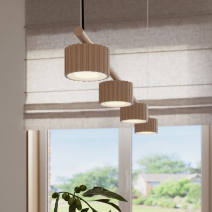 Závesný luster na lankách AURA 4xGX53/10W/230V taupe