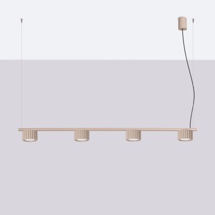Závesný luster na lankách AURA 4xGX53/10W/230V taupe