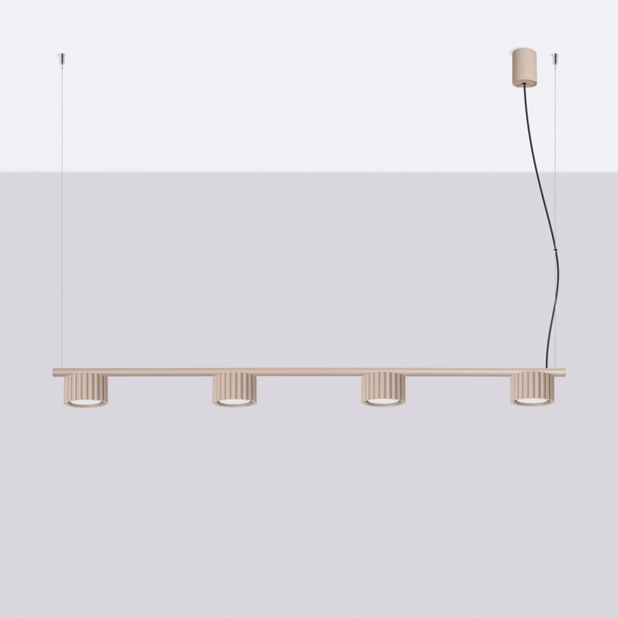 Závesný luster na lankách AURA 4xGX53/10W/230V taupe