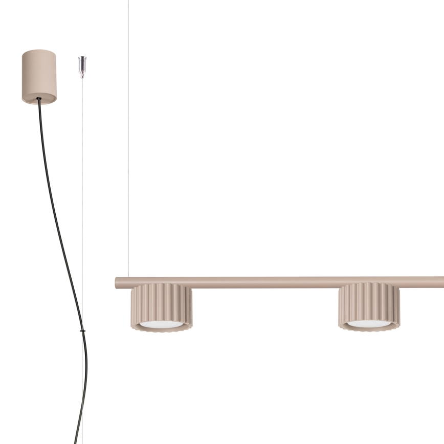 Závesný luster na lankách AURA 4xGX53/10W/230V taupe