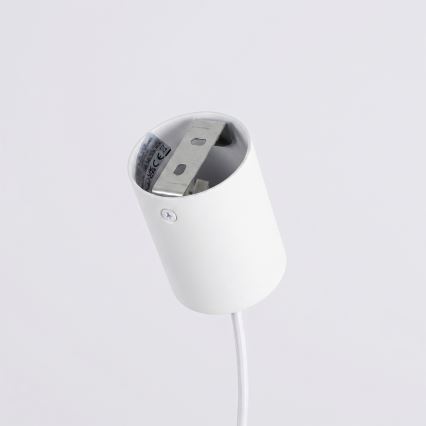 Luster na lanku KARBON 4xGU10/10W/230V biely
