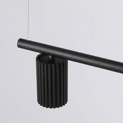 Závesný luster na lanku KARBON 4xGU10/10W/230V čierny