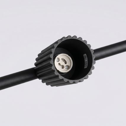 Závesný luster na lanku KARBON 4xGU10/10W/230V čierny
