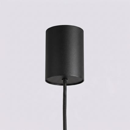 Závesný luster na lanku KARBON 4xGU10/10W/230V čierny