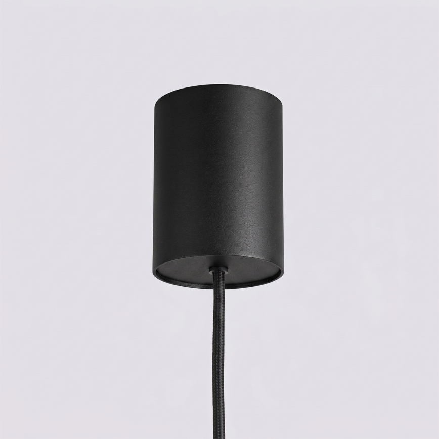 Závesný luster na lanku KARBON 4xGU10/10W/230V čierny