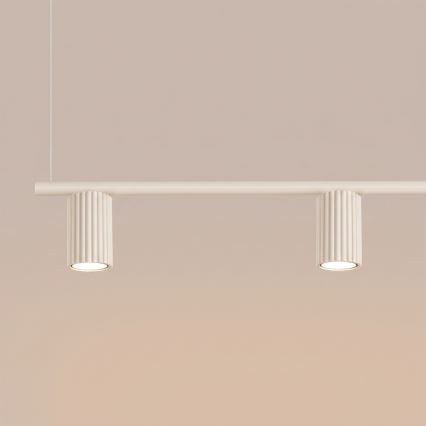 Luster na lanku KARBON 4xGU10/10W/230V krémový
