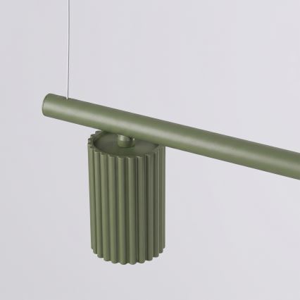 Závesný luster na lanku KARBON 4xGU10/10W/230V zelený